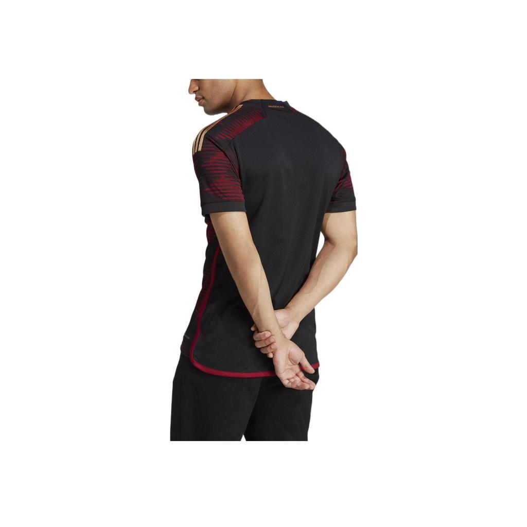 Adidas 2022 Qatar World Cup Germany Away Fan Short-Sleeve Football Jersey Men Tops Black HJ9604