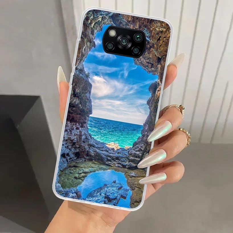 Summer Beach Sunset Sea Palm Tree Phone Case for Xiaomi Poco X5 X6 X7 Pro F7 Ultra M7 Redmi 15 15C 13 13C 12 12C 10 10A 10C 9 9A