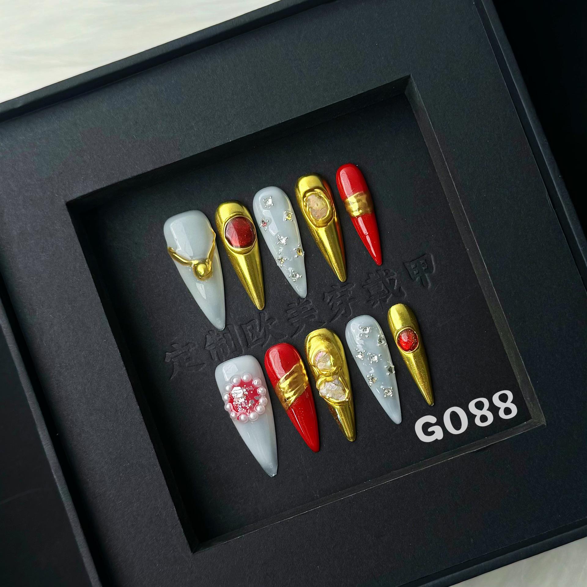 

Handmade Metal Spicy Girl Autumn-Winter Wearable Nail Art Stickers M