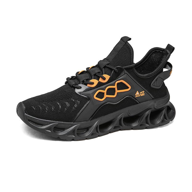 

Spring and summer new fly-woven breathable running shoes outdoor lace-up shoes men s trendy retro large-size sports and leisure shoes 46