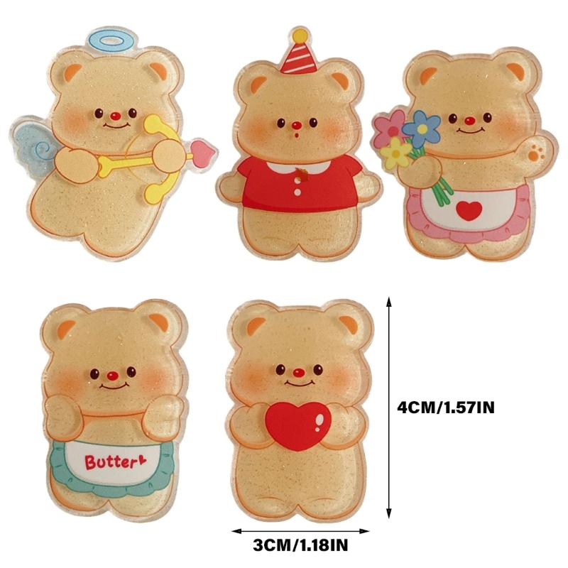 Mädchen Haarspange mit Butterbär Frauen Kind Haarspangen Bären Kopfschmuck Haarspangen Herzform Süß 2000er Mädchen Haarnadel