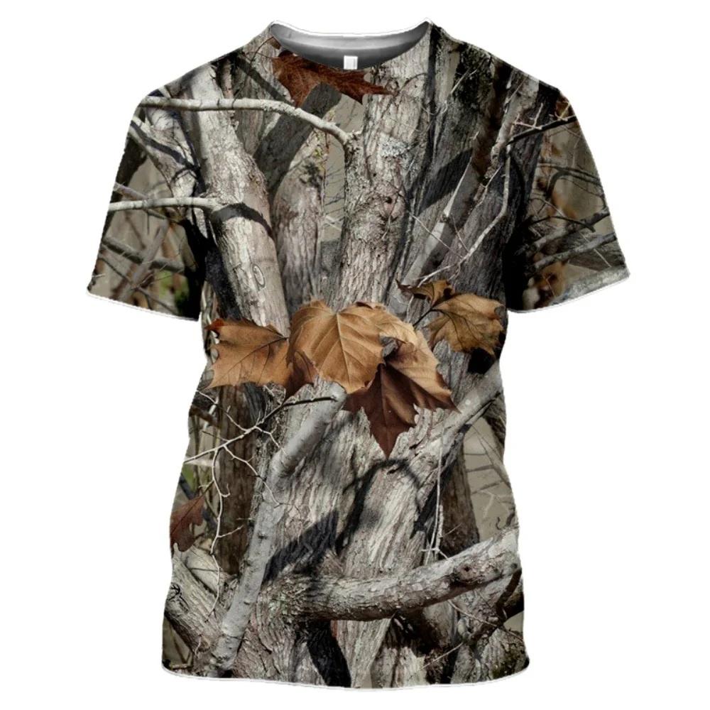 Men Hunting Camouflage T-Shirt Summer Short Sleeve 3D Print Streetwear Luxury Casual Top Clothes