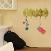 Elegant Gold Leaf Iron Wall Hook For Entryway Bedroom Storage Key Coat Hanger Practical Home Organization Tool