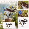 Metal Bird Garden Stake Outdoor Decorative Iron Art Animal Silhouette Sculpture Yard Lawn Ornament Creative Nature Inspired Design