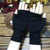 Mushroom Gloves, Winter Warm Half-Finger Fingerless Women's Cold-Proof Mittens Long Warm Women's Knitted Mushroom Gloves