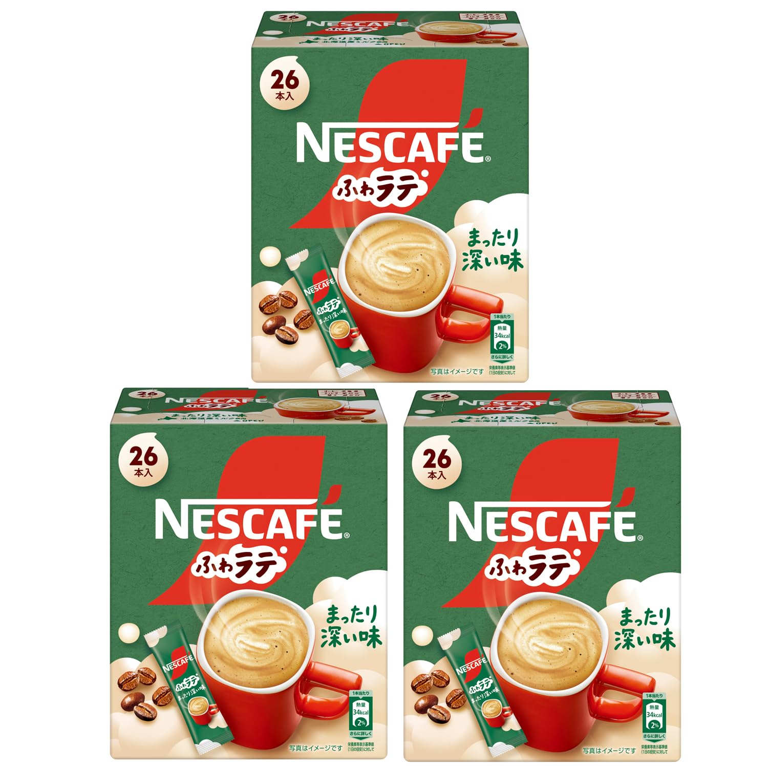 

Nescafe Fluffy Latte Relaxing Deep Flavor 26 бутылок x 3 коробки au [Кофе в стиках] [Кофе с молоком] [Латте] [В индивидуальной упаковке]