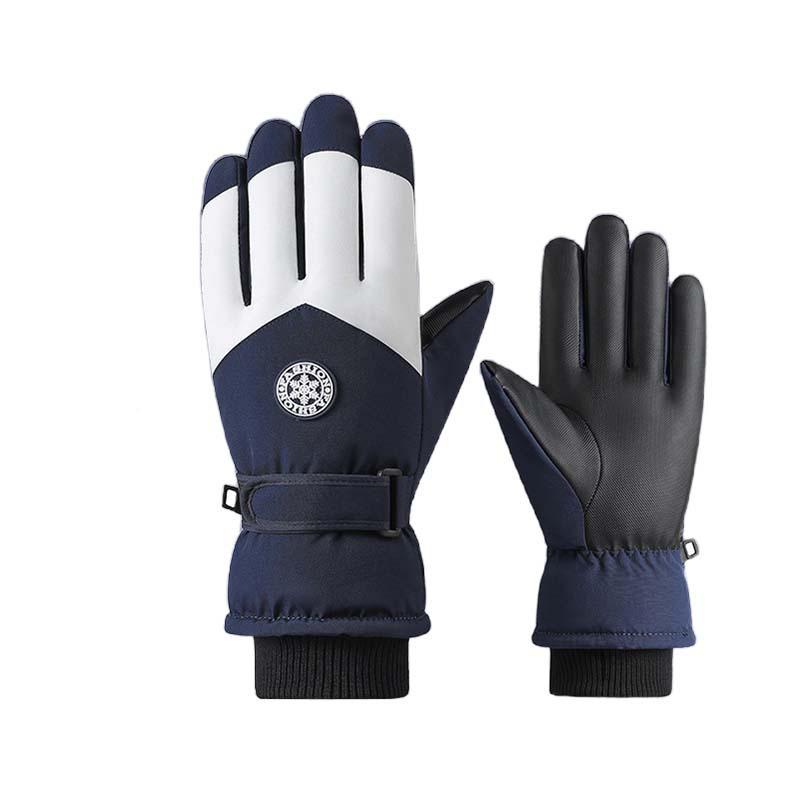 Unisex vinterskidhandskar: Vindtät, Vattentät, Fleecefodrad, Pekskärmskompatibel för Cykling eller Utomhusaktiviteter