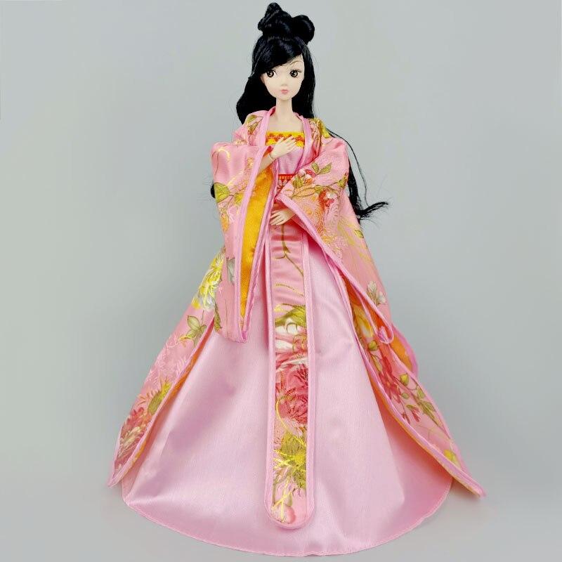 Cosplay Dress For Barbie Dolls 1/6 Traditional Chinese Ancient Beauty Costume Clothes Party Evening Dresses For Barbie Kids Toys