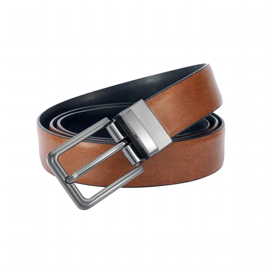 Men's High-end Genuine Leather Double-sided Rotary Pin Buckle Business Versatile Cowhide Pin Buckle Alloy Belt