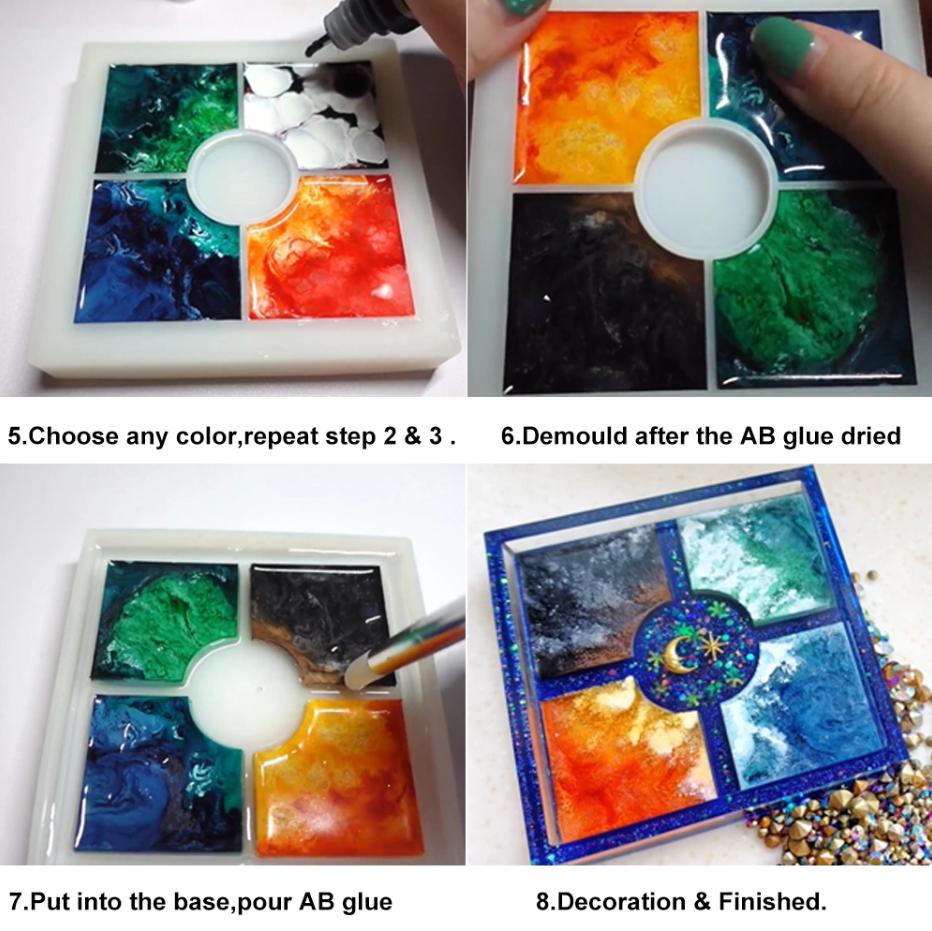 10ml Epoxy Resin Diffusion Pigment Resin Pigment Alcohol Ink Liquid Colorant Dye Diffusion Ink for Epoxy Dyeing Jewelry Making