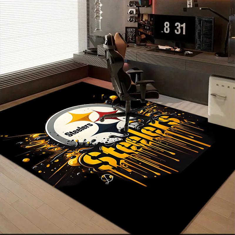 Pittsburgh Steelers Vloerkleed Spel Tapijt, Vloermat voor Slaapkamer Woonkamer Entree Tapijt, Woondecoratie Idee Cadeau voor Kerstmis Verjaardag