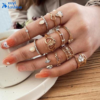 13 τεμ/σετ Μποέμ Μόδα Ρυθμιζόμενο Σετ Δαχτυλιδιών Ρετρό Πολυτελές Δαχτυλίδι Γυναικεία Κοσμήματα Αξεσουάρ