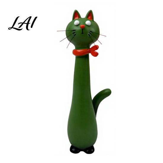 Floral Plants Vase Handcrafted Quirky Cat Whimsical Resin Shaped Flower for Flowers
