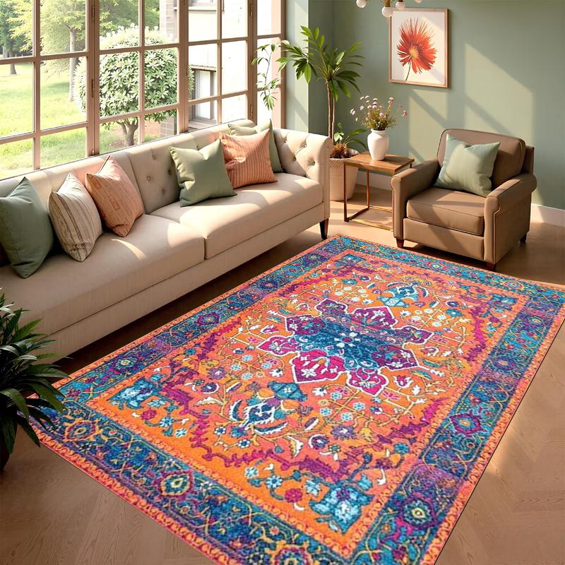Vintage Bohemia Floral Pattern Carpet Rug