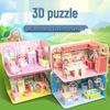 3D DIY Stereoscopic House Puzzle for Kids Aged 3-6 – Educational and Creative Handmade Toy