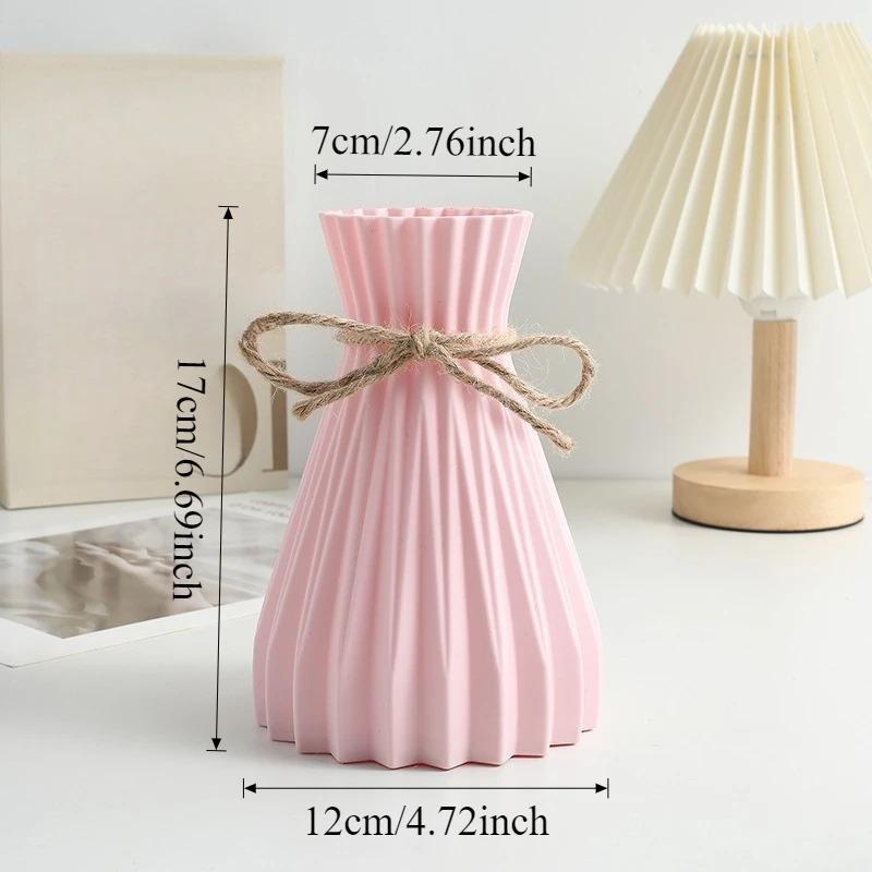 Moderne Plastik-Blumenvase Wasserwellen-Blumentopf 1/2 Stück Körbe Ästhetische Raumdekoration Wohnzimmerdekorationen Ornamente Jarron