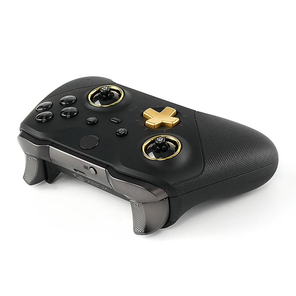 Accent Joystick Rings Accessories for Xbox One Elite Series 2 Profile Switch Buttons with Screwdriver Matte Chrome Plated