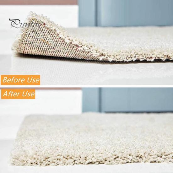 4Pcs Double Sided Rug Pads Triangular Design Washable Anti-Slip Grips Strong Adhesion Rug Stickers for Hardwood Floors