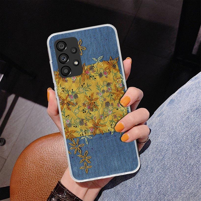 Jeans Cowboy Denim Printed Phnoe Case for Samsung Galaxy A17 A37 A57 A16 A26 A36 A56 A15 A14 A13 A55 A54 A53 A35 A34 A33 A25 A24