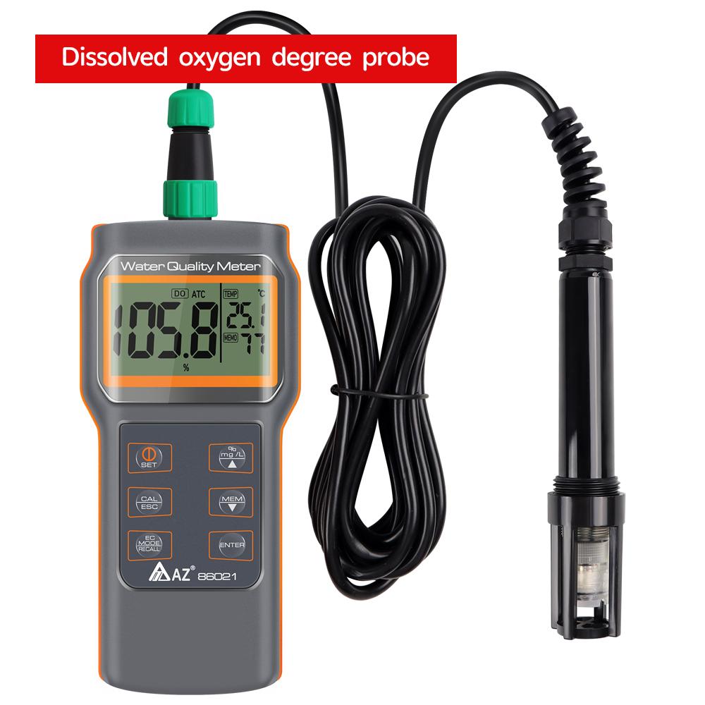 Dissolved Oxygen/PH/SALT/TDS/D.O./TEMP Detector Aquaculture Pool Aquarium Water Quality Tester Multifunctional PH Meter AZ86021