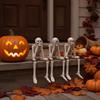 Spooky Atmosphere Halloween Skull Figurines Resin Material Skeleton Decoration  Home Decor