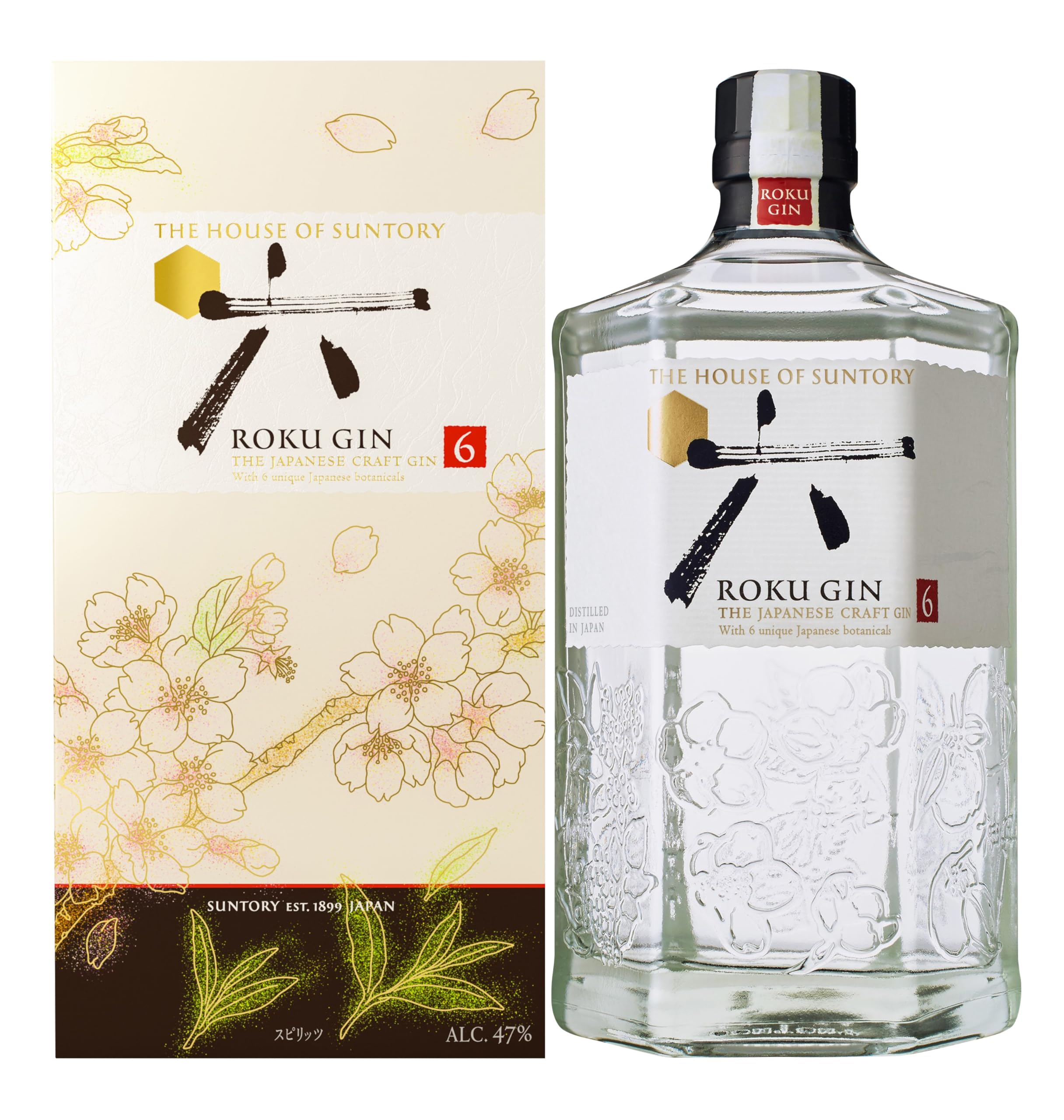 

ROKU Suntory Японский крафтовый джин 700 мл [В подарочной коробке] [Джин Року]