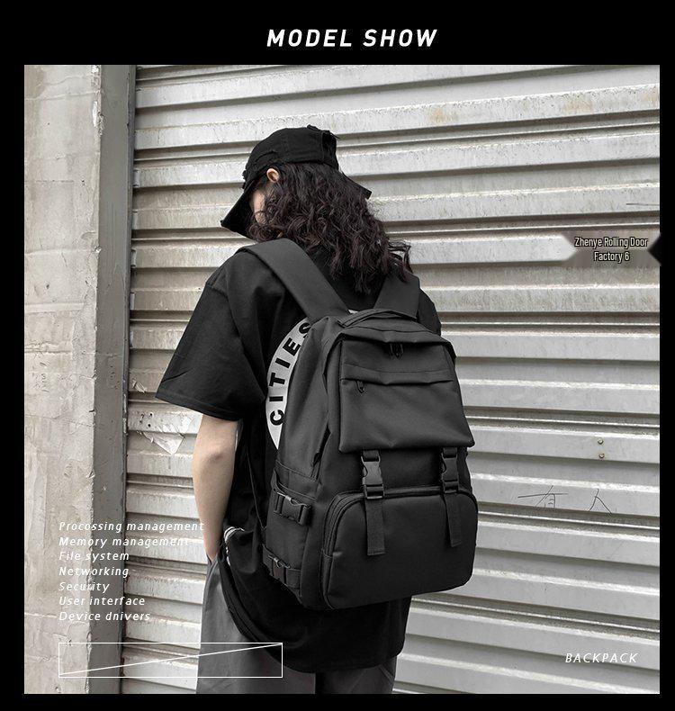 Trendy Minimalist Harajuku Backpack for Travel and School - Unisex Large Capacity