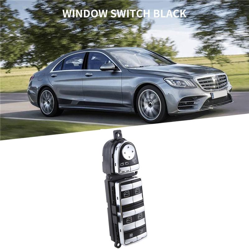 A2218213851 Car Left Driver P-Fold Window Switch Black For MERCEDES Benz S450 S550 S600 S63 (W221) 2007-2009-A87Q