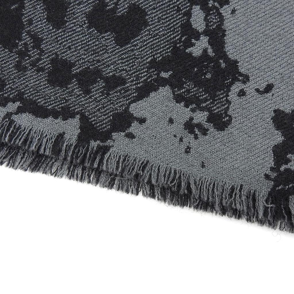 Great BERLUTI Shawl Overall Handle Gray Black Wool Mens Used