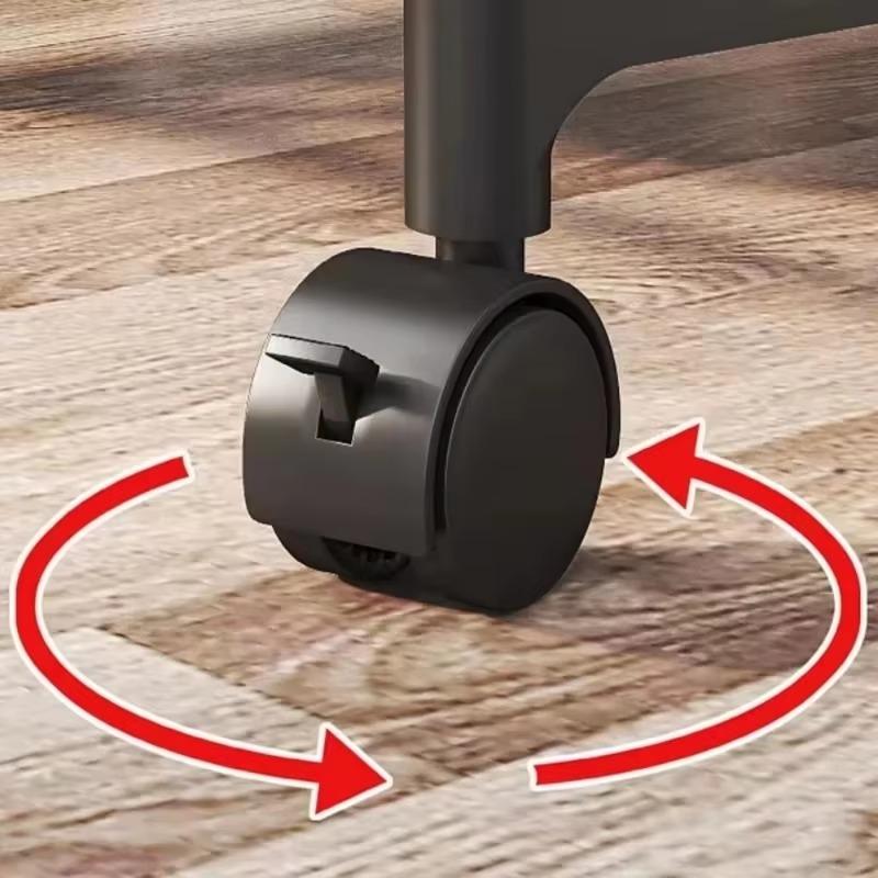 Movable Double Rod Clothes Rack Bedroom Floor Hangers Heavy Duty Coat Shelf with Wheels Organizer Home Shoe Hat Storage Racks