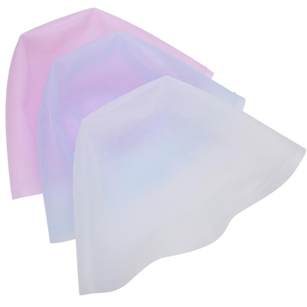 3pcs Professional Silicone Hair Dye Hat Reusable Salon Hair Color Highlighting Hat