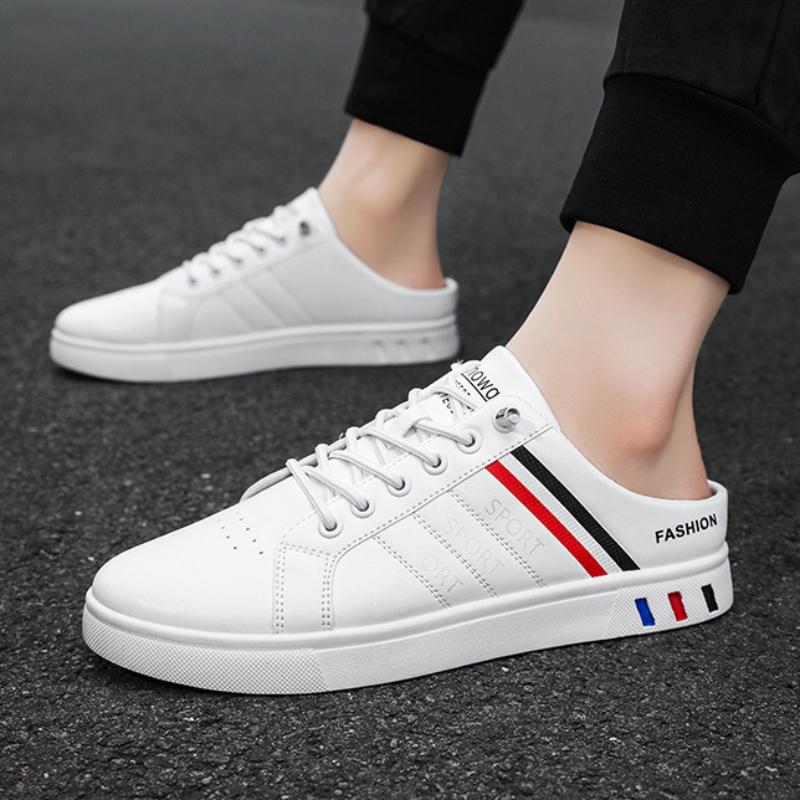 Fashion 2024 Summer Half Slippers for Men Trendy Men's Sneakers Men's Flat Bottom Casual Shoes Soft Sole Support Shoes Zapatos De Hombre