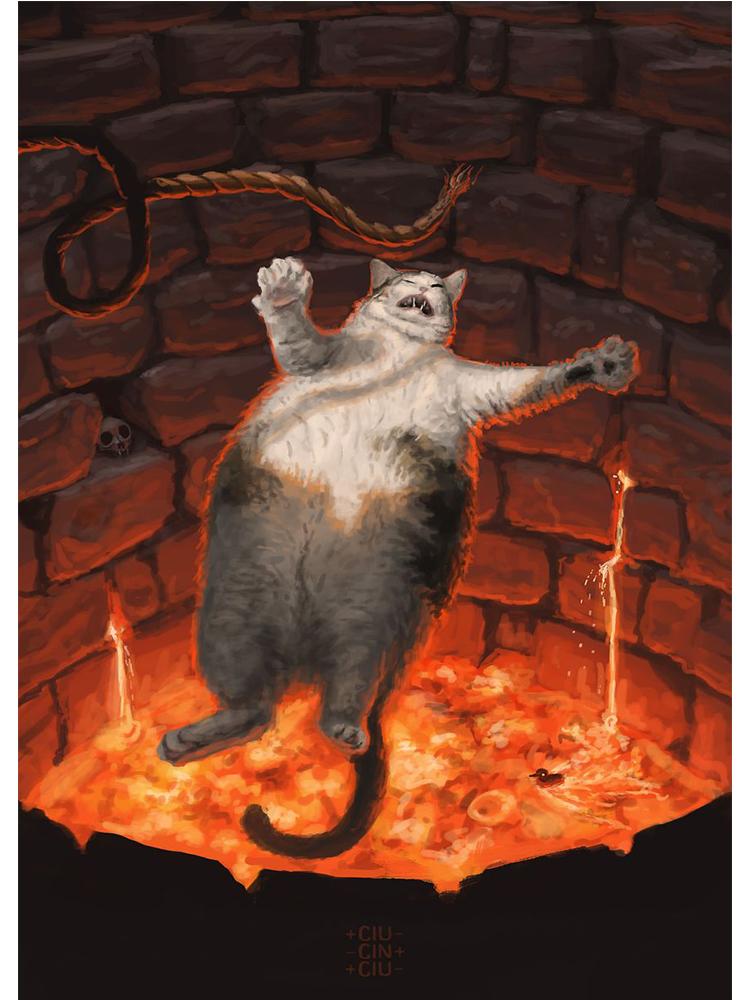 Funny Screaming Cat Dog Posters Canvas Paintings Prints Animal Cats Wall Art Pictures for Living Room Home Decoration Cuadros