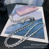 Crossbody Metal Leather Phone Chain Adjustable Long Phone Lanyard Creative Style High-end Feel Hanging Chain Wearable