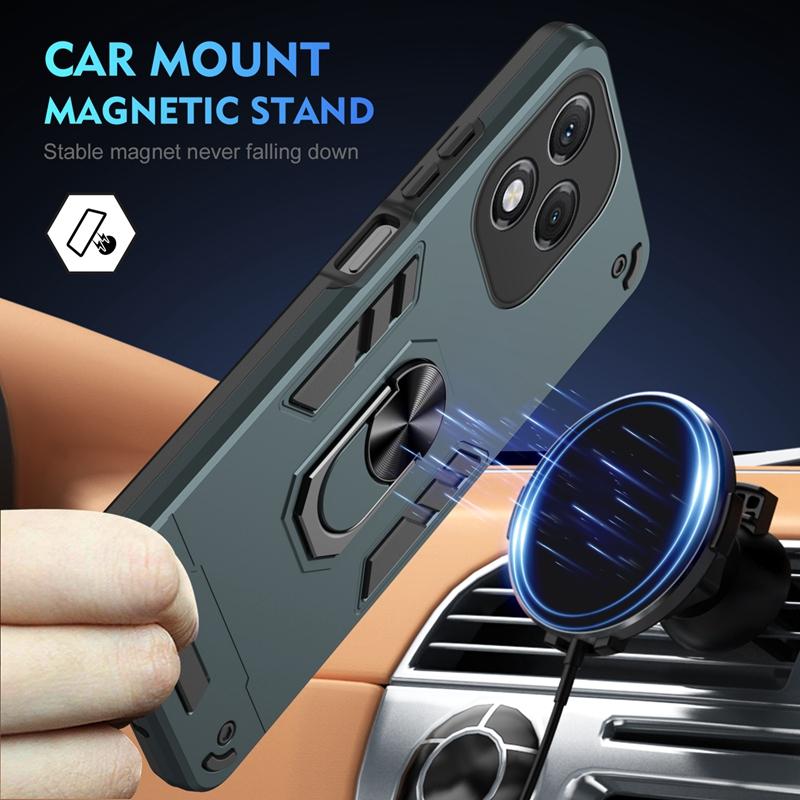 For Honor 400 Lite 5G Case Armor Shockproof Lens Protect Cases For Honor400 Lite Finger Ring Holder Magnetic Cover