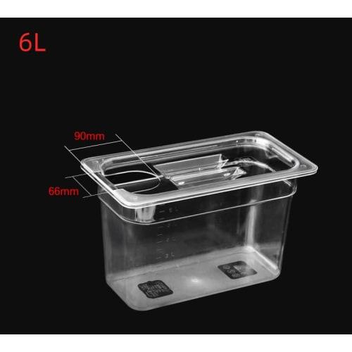 Large Capacity Square Food Container with Lid for Sous Vide Cookers, Clear Sleeve for Slow Cooker Box Storage Case, Sous Vide Cooking Storage Containe