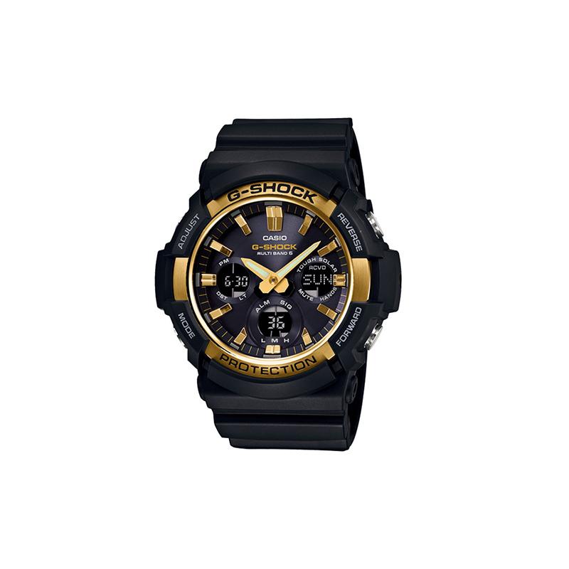 

Casio G-SHOCK Radio Solar Waterproof and Shockproof Sports Watch Quartz Movement Resin Strap Japanese and Korean Watch Men s Watch Black GAW-100G-1APR чорний