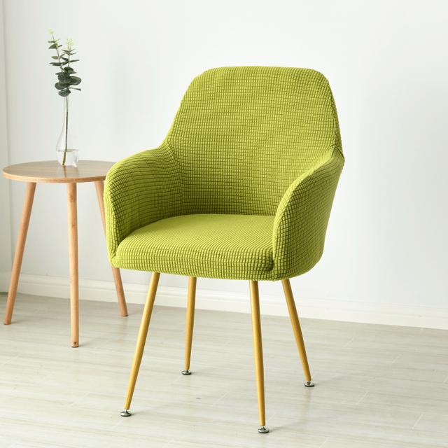 1 /6pc Polar Fleece High Arm Chair Cover High Sloping Dining Chair Covers House De Chaise Washable Seat Covers Hotel Home Banquet