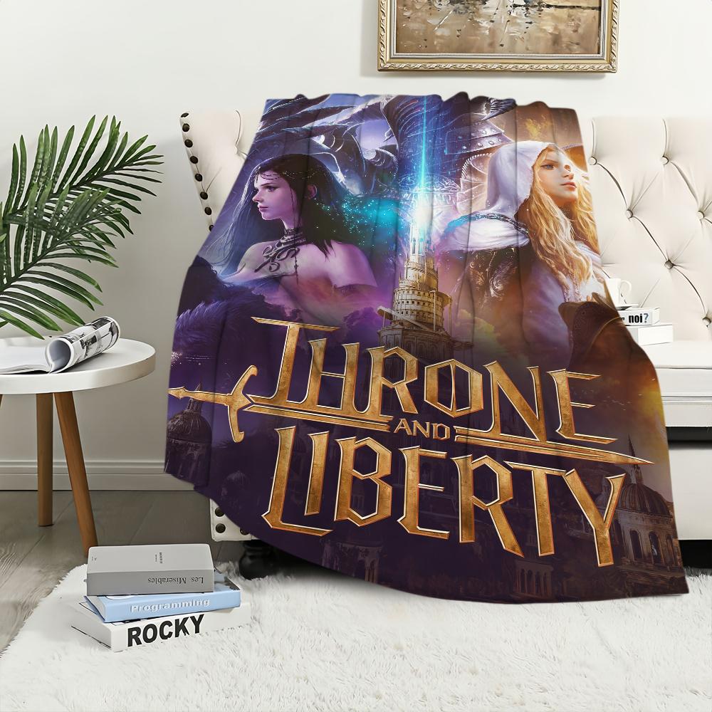 Throne and Liberty Game Blanket Blanket for Couch Sofa Travel Home Hiking Picni Bed Beding Flannel Blanket birthday gift 75X95CM