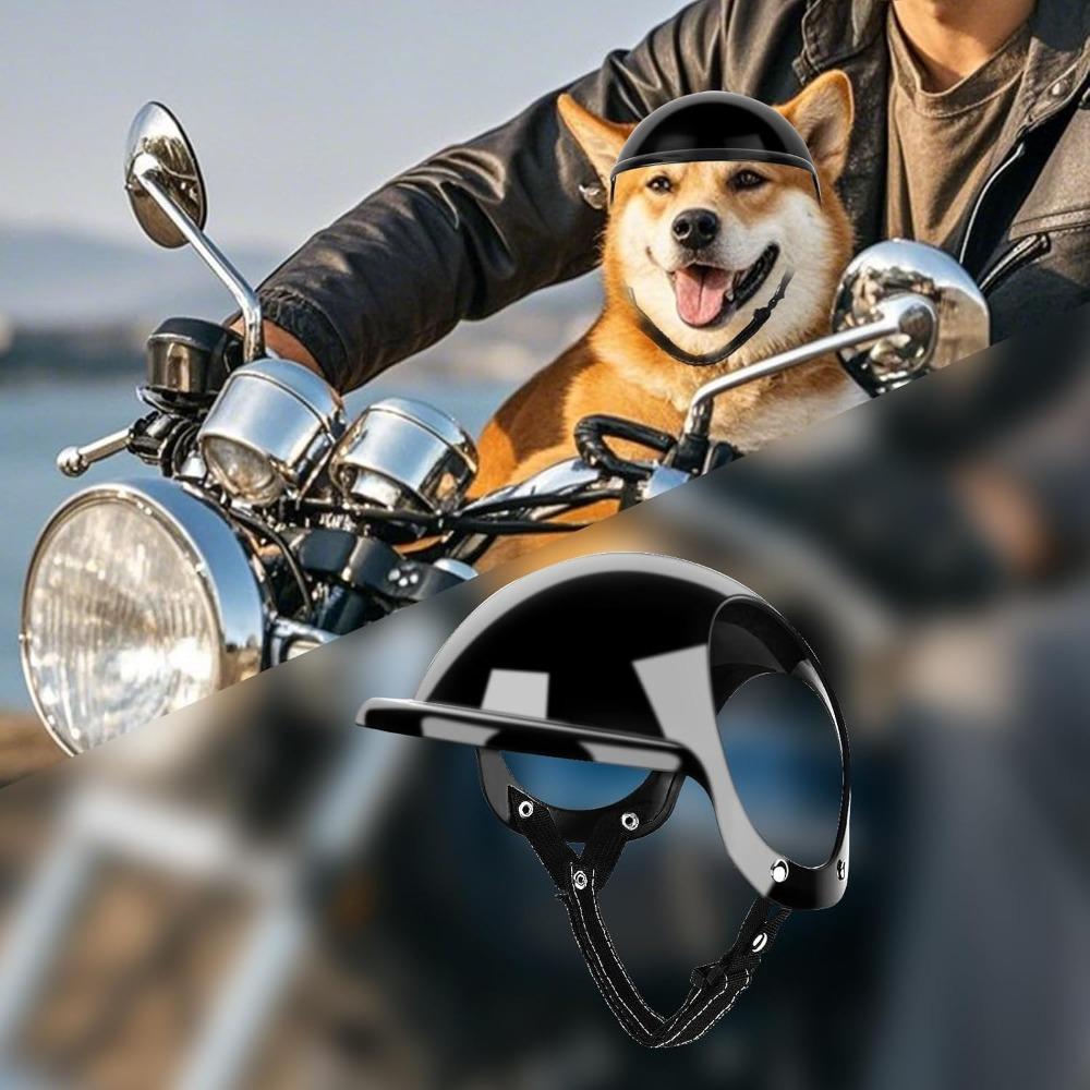 Cute Safety Helmets for Dogs Dog Helmet with Ear Holes & Adjustable Strap, Dog Helmet for Small Dog for Outdoor Driving/Riding