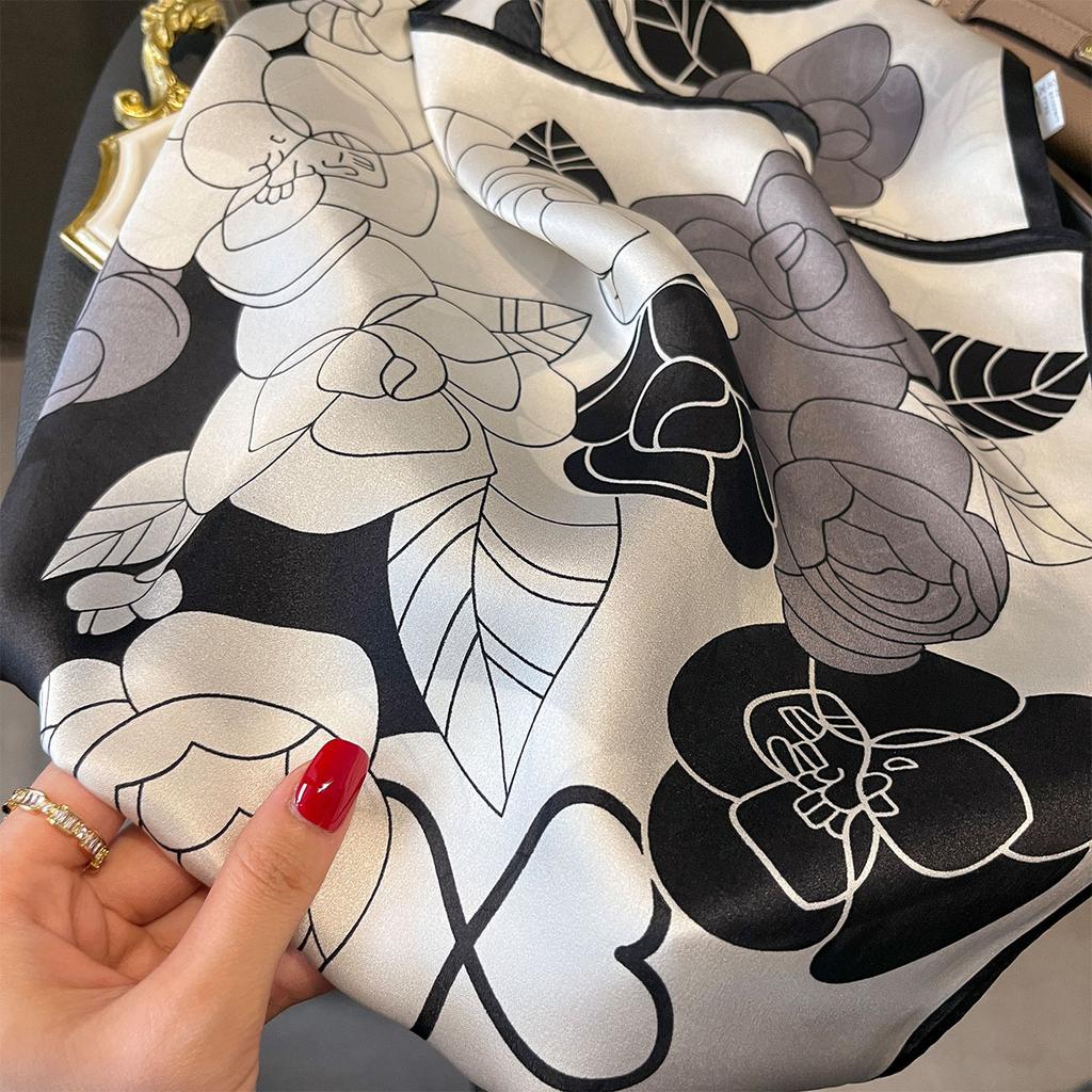 100% Natural Silk Scarf Women Foulard High Quality Square Female Headkerchief Fashion Lady Shawl Wraps Hijab Bandana Scarves