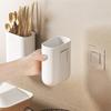 Wall-Mounted Bathroom Organizer: Punch-Free Storage for Makeup Brushes, Toothbrush, Toothpaste & More