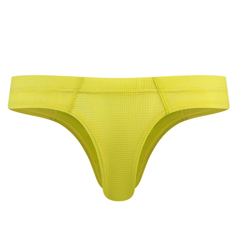 Thong JOCKMAIL Ultra Fine Fiber Mesh Material, Breathable, Low Waist, Sexy Solid Color Men's T-back Underwear