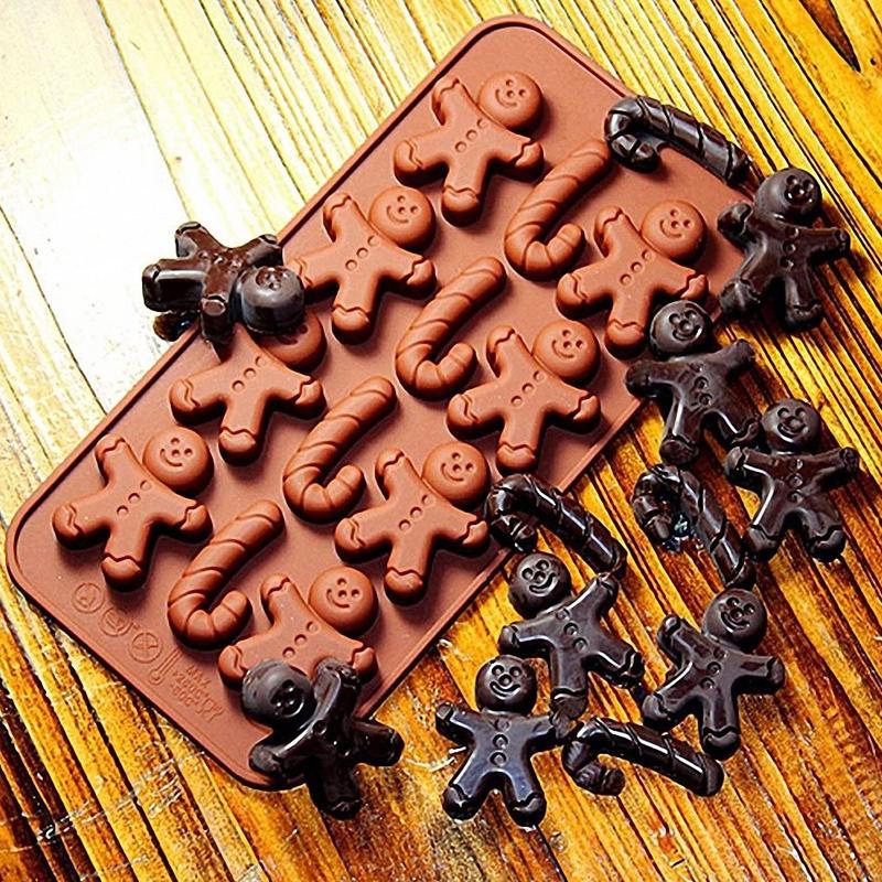 Cake Baking Molds High Temperature Resistant DIY Cookie Mold Christmas Shaped Silicone Chocolate Mold