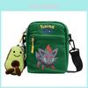 Pokemon Anime Backpack Small Canvas Shoulder Bag With Zipper Pocket For Daily Use