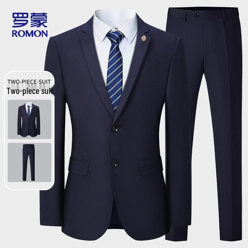 ROMON Men's Business Formal Suit Set E306