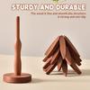 Wooden Trivets Kit for Hot Dishes with 4 Wooden Trivet + 1 Stand (Walnut Wood)