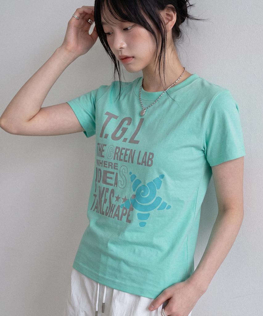THE GREEN LAB Tgl Spandex Short Sleeve Tee [Lime Yellow]