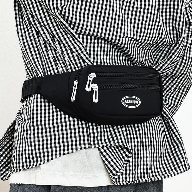 Unisex Breast Package Waterproof Outdoor Sports Bag Canvas Pouch Korean-style Waist Bag Fanny Pouch Crossbody Male Banana Bag