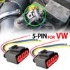 2pc For VW Sharan Golf Bora Polo Passat B5 B6 Touran Jetta Caddy Fox T5 MAF Mass Air flow Meter Sensor Connector Plug 1J0973775A
